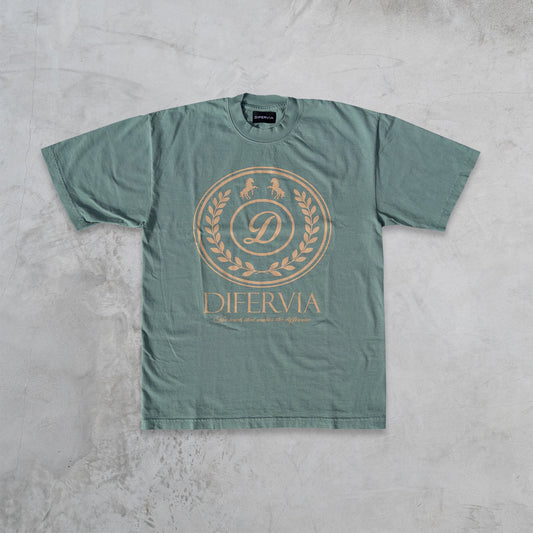 DIFERVIA SHIELD, ATLANTIC GREEN T-SHIRT